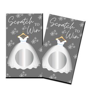 Bridal Shower Games - Scratch To Win - 50 Scratch Off Cards - Bachelorette Party